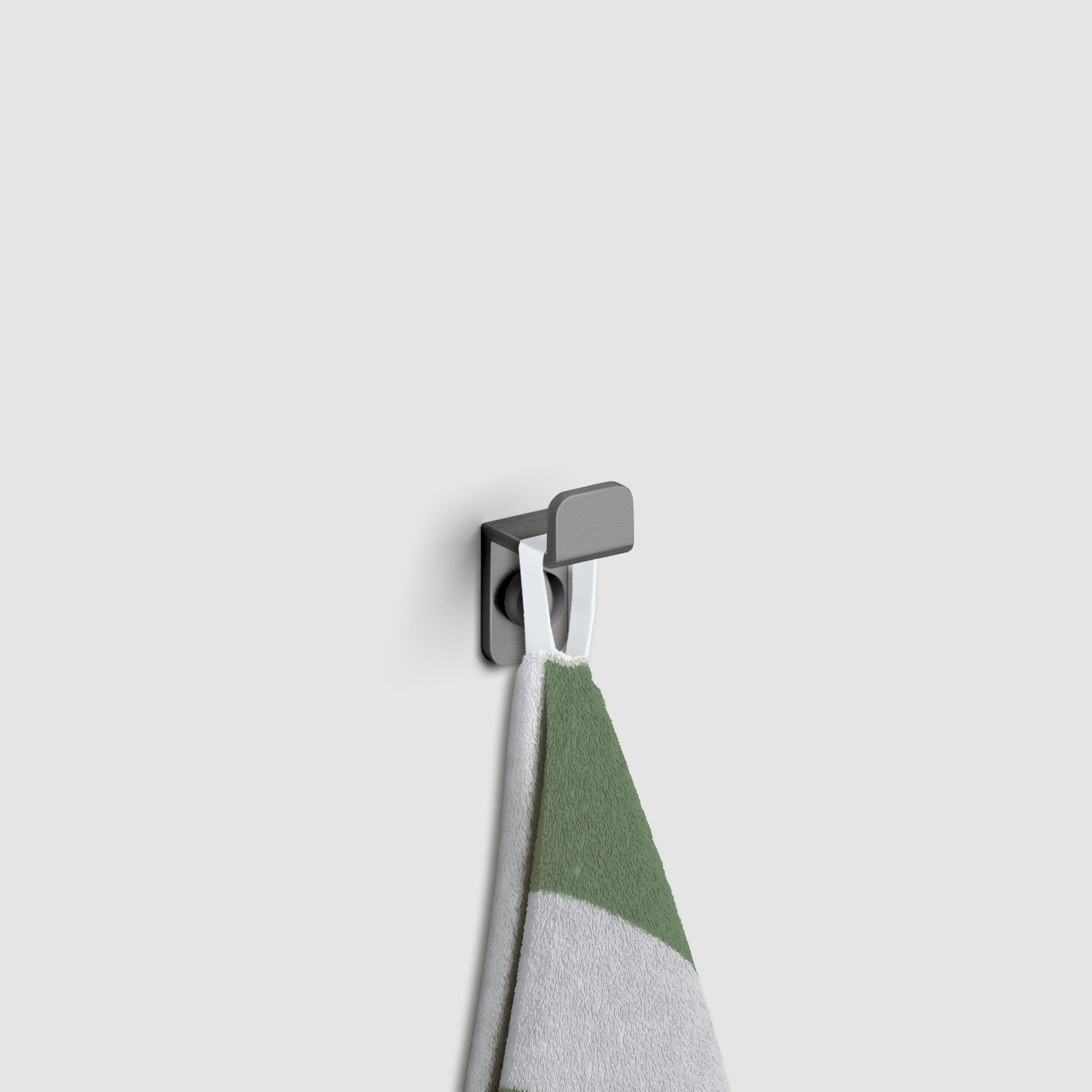 Clou Fold enkele haak, gunmetal geborsteld PVD
